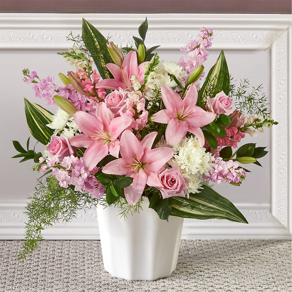 Simply Serene Floor Basket – Oaxaca Florist, Gaithersburg MD