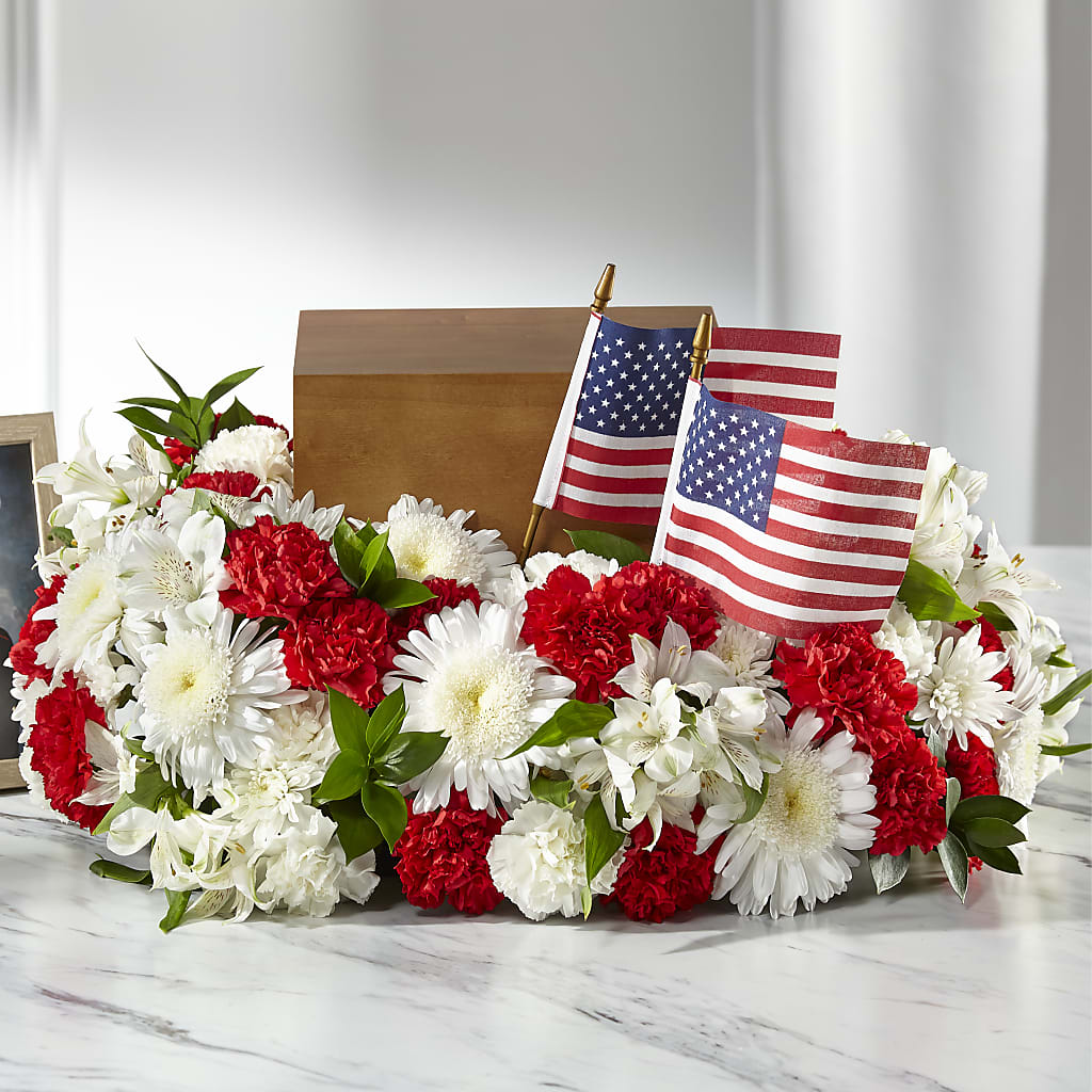 Spirit of Patriotism Cremation Adornment – Oaxaca Florist, Gaithersburg MD