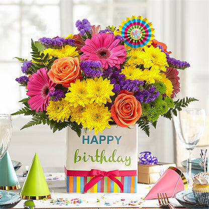 Birthday Brights Bouquet –  Oaxaca Florist, Gaithersburg MD