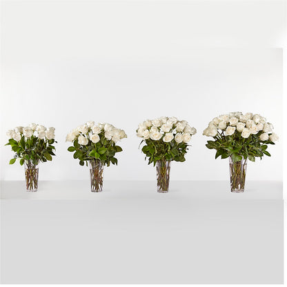 Long Stem White Rose Bouquet –  Oaxaca Florist, Gaithersburg MD