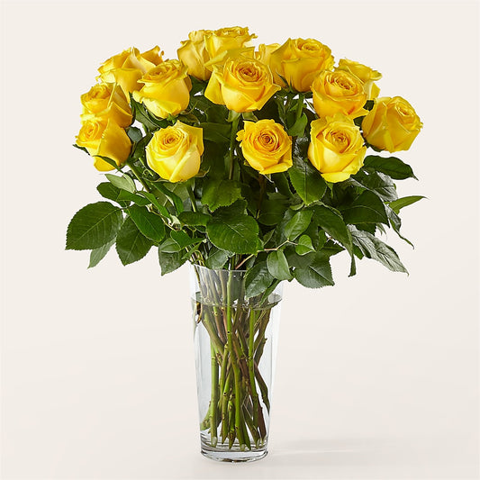 Long Stem Yellow Rose Bouquet –  Oaxaca Florist, Gaithersburg MD