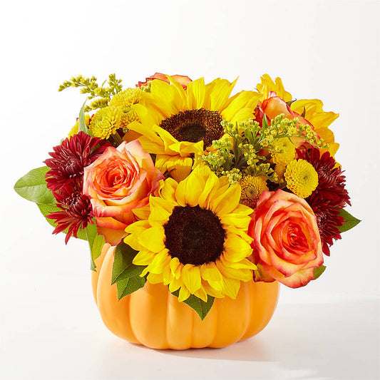 Golden Gourd Pumpkin Bouquet –  Oaxaca Florist, Gaithersburg MD