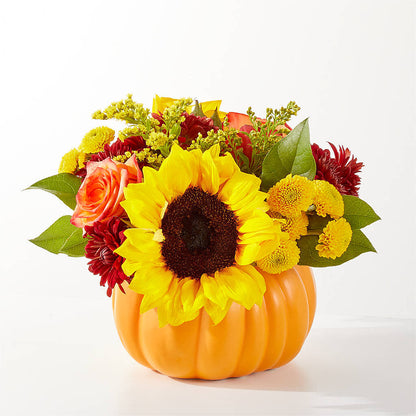 Golden Gourd Pumpkin Bouquet –  Oaxaca Florist, Gaithersburg MD