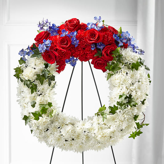 Patriotic Passion Wreath –  Oaxaca Florist, Gaithersburg MD