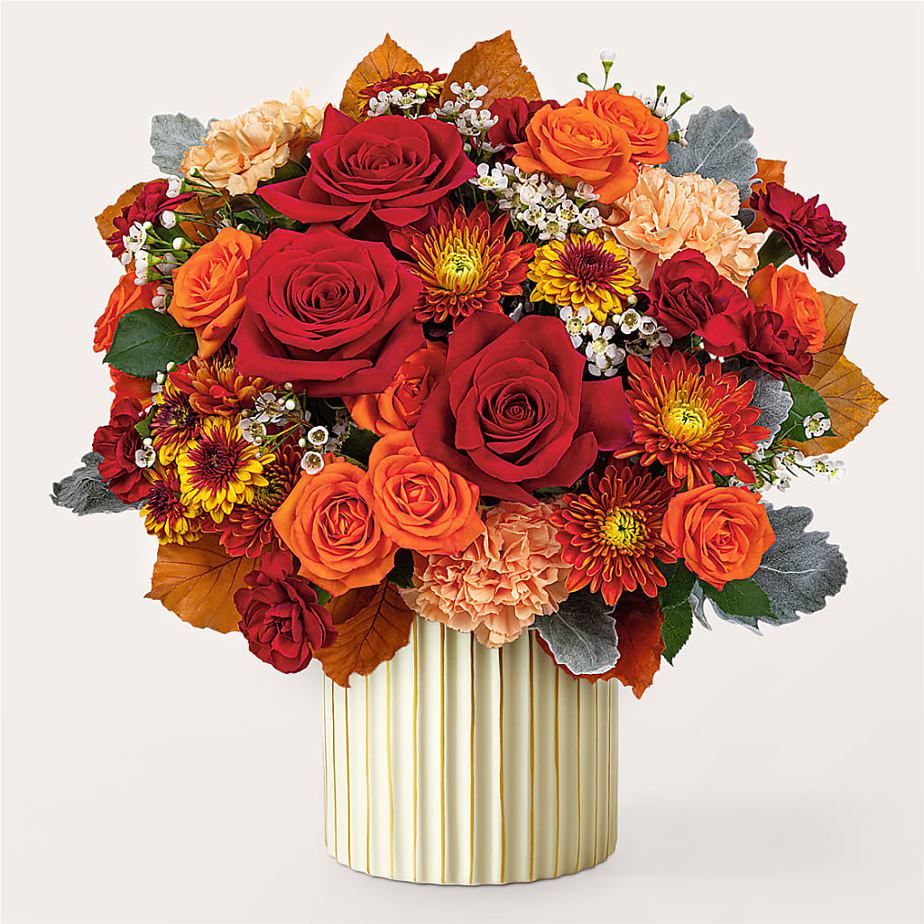 Merlot Bouquet with Ivory Vase –  Oaxaca Florist, Gaithersburg MD