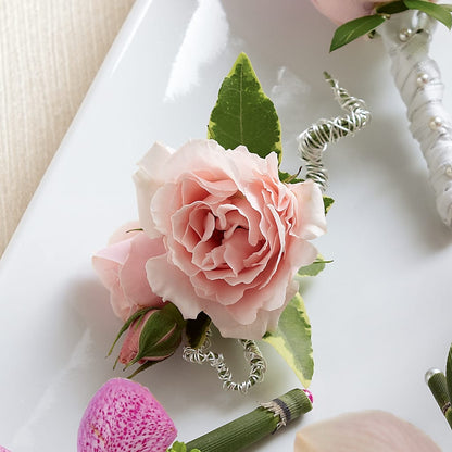 Pink Spray Rose Boutonniere –  Oaxaca Florist, Gaithersburg MD
