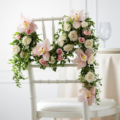 Orchid Rose Chair Décor –  Oaxaca Florist, Gaithersburg MD